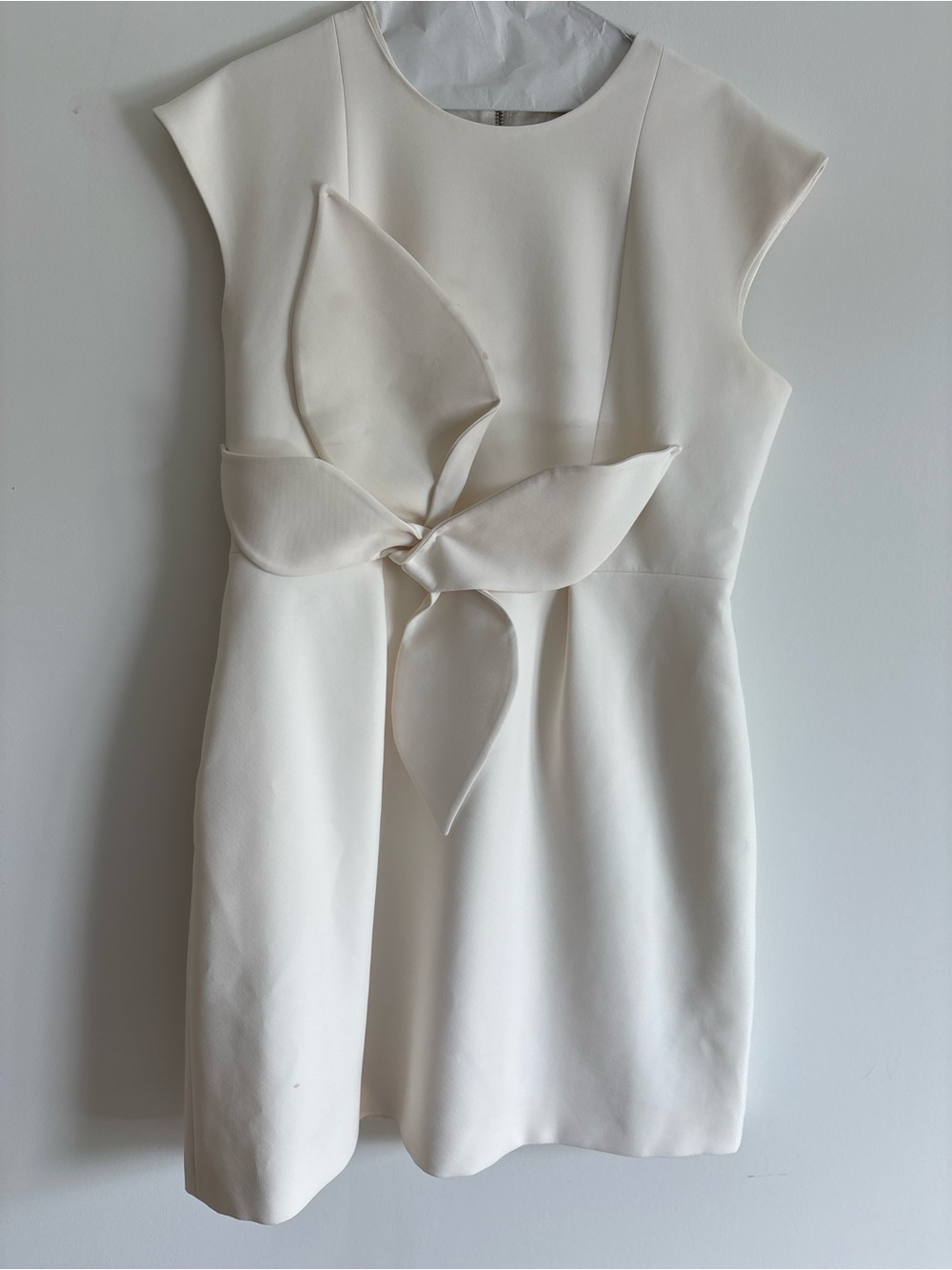 Ted Baker Cream Sculpted Petal-Detail Mini Dress